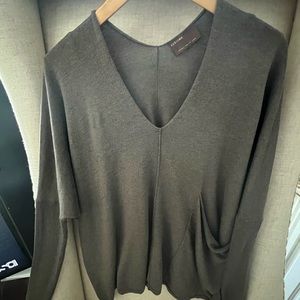 2 Kerisma Sweaters M-L. Navy blue and light brown.